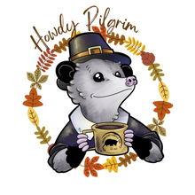 Load image into Gallery viewer, Howdy Opossum Pilgrim Can-Shaped Glass