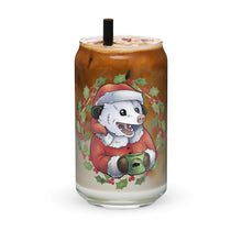 Load image into Gallery viewer, Opossum Santa Claus Can-Shaped Glass