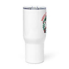 Load image into Gallery viewer, Mrs. Opossum Claus "Happy Opossumdays" Stainless Steel Travel Mug w/Handle