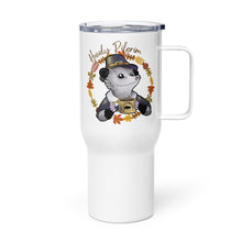 Load image into Gallery viewer, Opossum "Howdy Pilgrim" Stainless Steel Travel Mug w/Handle