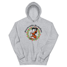 Load image into Gallery viewer, Trash Cat Pin-Up "Meet Me Under The Mistletoe" Unisex Hoodie (2 Colors)