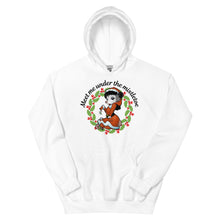 Load image into Gallery viewer, Trash Cat Pin-Up "Meet Me Under The Mistletoe" Unisex Hoodie (2 Colors)
