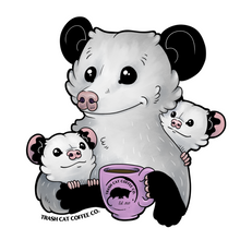 Load image into Gallery viewer, Trash Cat Coffee Momma 'Possum Character Ceramic 11oz Mom Mug