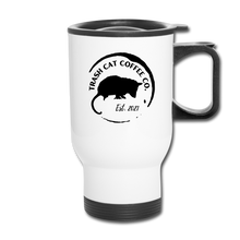 Load image into Gallery viewer, Trash Cat Coffee Travel Mug - white