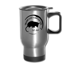 Load image into Gallery viewer, Trash Cat Coffee Travel Mug - silver