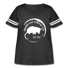 Load image into Gallery viewer, Trash Cat Coffee Women's Loose Fit Vintage T-Shirt - vintage smoke/white