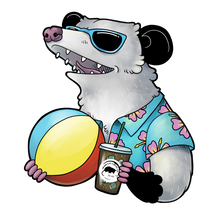 Load image into Gallery viewer, Trash Cat Coffee Character 4" Kiss Cut Vinyl Stickers (14 Options)