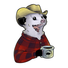 Load image into Gallery viewer, Trash Cat Coffee Character 4" Kiss Cut Vinyl Stickers (14 Options)