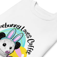Load image into Gallery viewer, "Somebunny Loves Coffee" Limited Edition Easter Unisex Premium Sweatshirt (2 Colors)