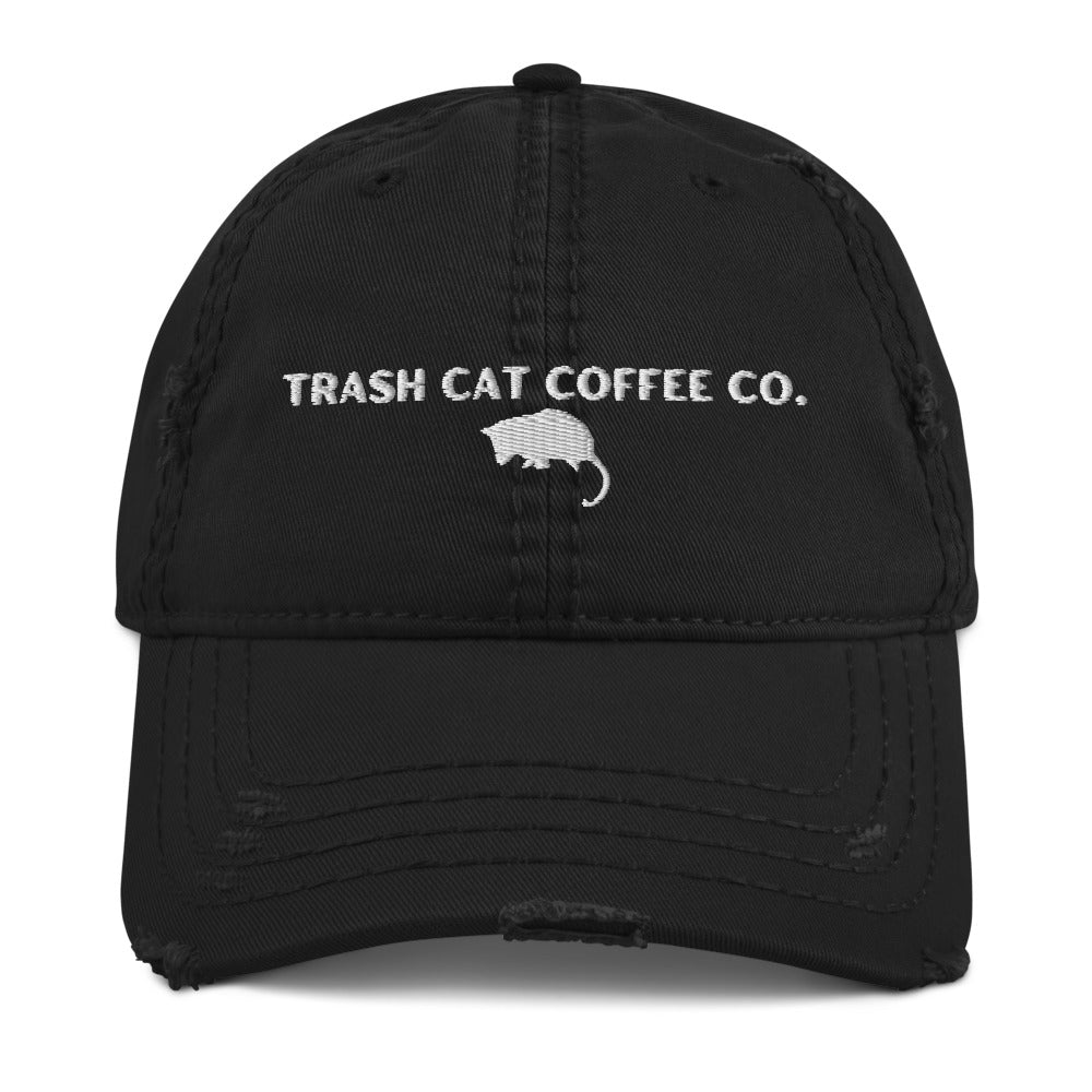 Trash Cat Coffee Distressed Dad Hat (3 Colors)