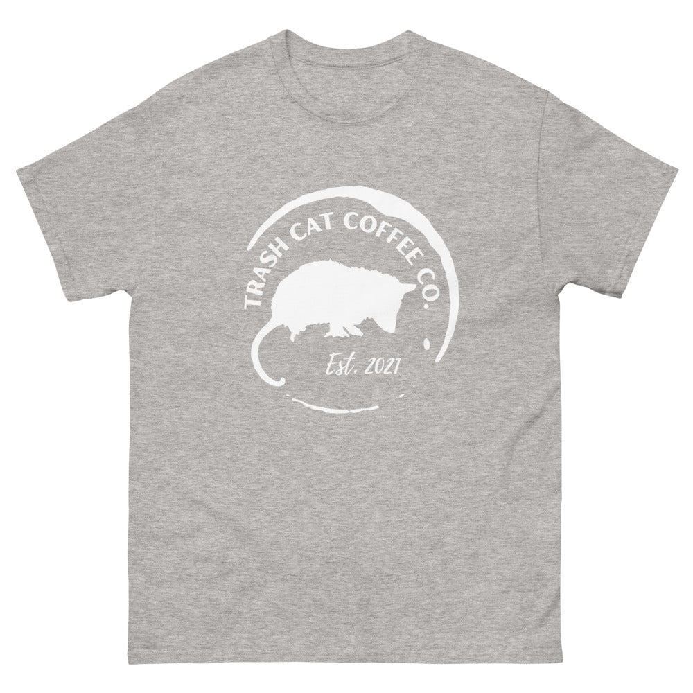 Trash Cat Coffee Heavyweight Tee - White Logo (2 Colors)