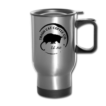 Load image into Gallery viewer, Trash Cat Coffee Travel Mug - silver
