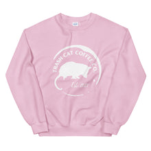Load image into Gallery viewer, Trash Cat Coffee Sweatshirt - White Logo (5 Colors)

