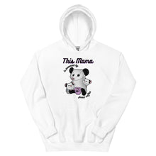 Load image into Gallery viewer, Trash Cat Coffee &quot;This Mama is powered by good coffee&quot; Unisex Character Hoodie
